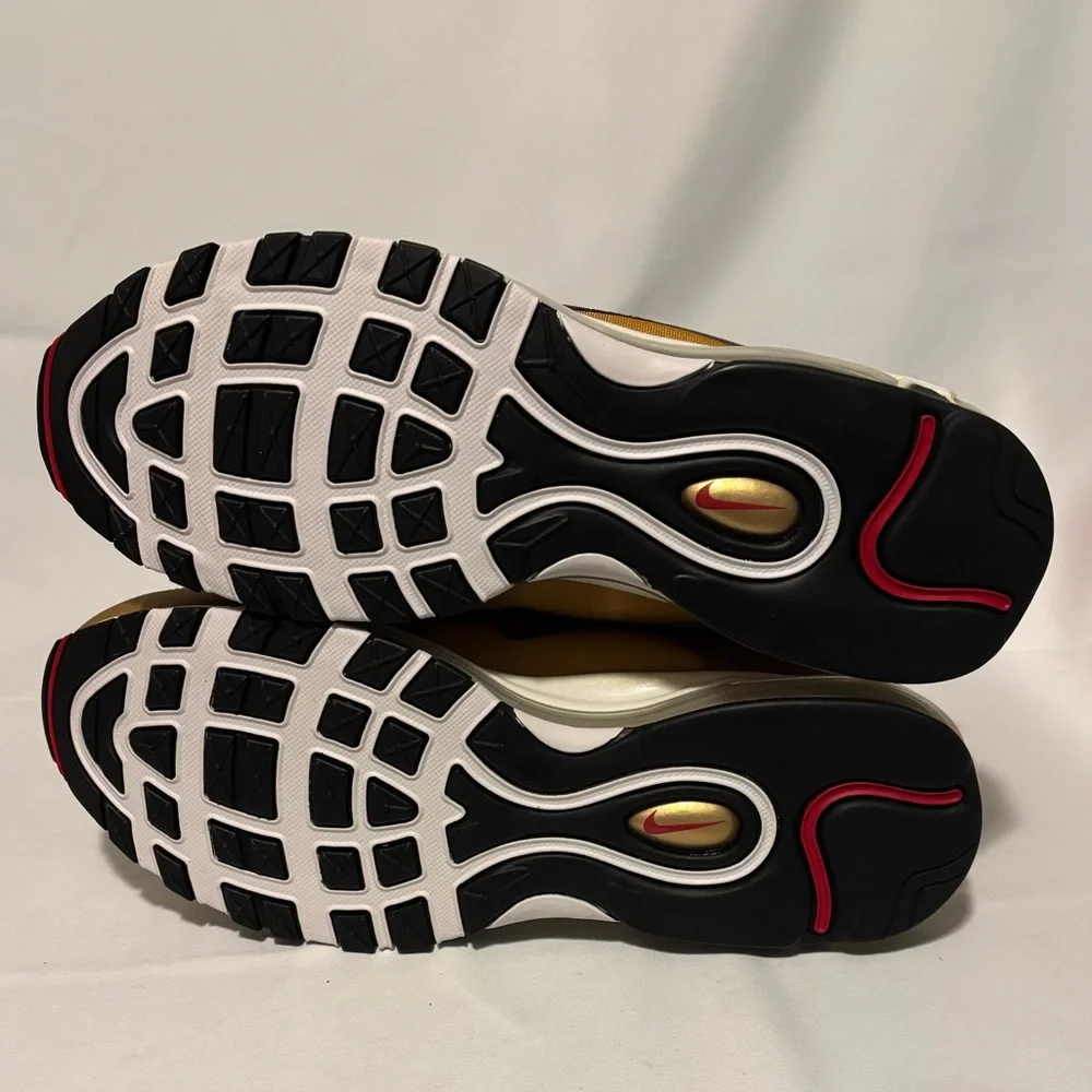 Nike Air Max 97 OG Gold Bullet Varsity Red DM0028-700 Men’s Size 14